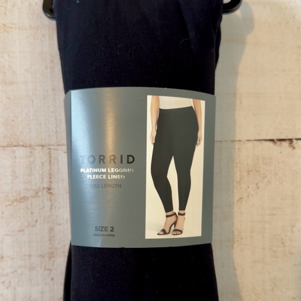 Torrid Black Full-Length Fleece Leggings